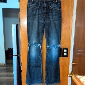 7 For All Mankind Blue Flare jeans
